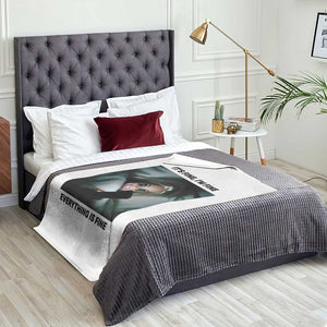 Funny Distressed Doll Face Meme Throw Blanket It Is Fine I Am Fine Everything Is Fine TS14 Print Your Wear