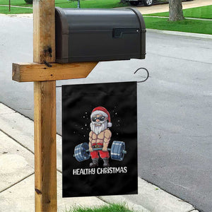 Funny Santa Gym Xmas Garden Flag Healthy Christmas TS14 Print Your Wear