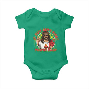 Funny Jesus Racing Baby Onesie If You Are Not First You Are Last TS14 Irish Green Print Your Wear