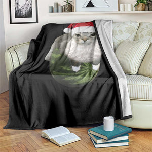 Watermelon Cat Christmas Throw Blanket Funny Silly Kitten Meme TS14 Print Your Wear