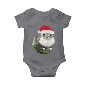 Watermelon Cat Christmas Baby Onesie Funny Silly Kitten Meme TS14 Charcoal Print Your Wear