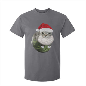 Watermelon Cat Christmas T Shirt For Kid Funny Silly Kitten Meme TS14 Charcoal Print Your Wear