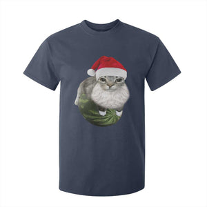 Watermelon Cat Christmas T Shirt For Kid Funny Silly Kitten Meme TS14 Navy Print Your Wear