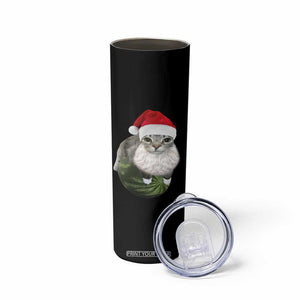 Watermelon Cat Christmas Skinny Tumbler Funny Silly Kitten Meme TS14 Print Your Wear