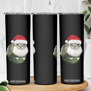 Watermelon Cat Christmas Skinny Tumbler Funny Silly Kitten Meme TS14 Print Your Wear