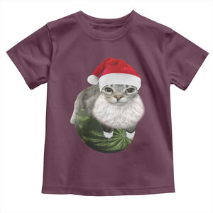 Watermelon Cat Christmas Toddler T Shirt Funny Silly Kitten Meme TS14 Maroon Print Your Wear