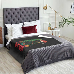 Funny Cat Bruh Christmas Throw Blanket Silly Meme Kitty Xmas TS14 Print Your Wear