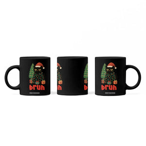 Funny Cat Bruh Christmas Coffee Mug Silly Meme Kitty Xmas TS14 Print Your Wear
