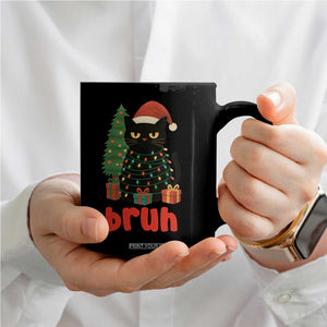 Funny Cat Bruh Christmas Coffee Mug Silly Meme Kitty Xmas TS14 Print Your Wear