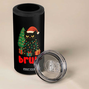 Funny Cat Bruh Christmas 4 in 1 Can Cooler Tumbler Silly Meme Kitty Xmas TS14 Print Your Wear