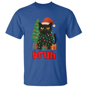 Funny Cat Bruh Christmas T Shirt Silly Meme Kitty Xmas TS14 Royal Blue Print Your Wear