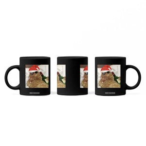 Funny Cat Drinking Wine Christmas Coffee Mug TS14 Print Your Wear