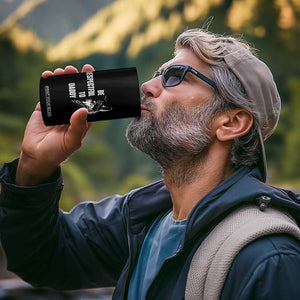 Funny Wolf 4 in 1 Can Cooler Tumbler Be Respectful To Daddy TS14 Print Your Wear