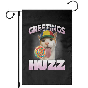 Funny Cat Meme Garden Flag Greetings Huzz TS14 Black Print Your Wear