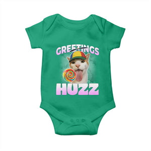 Funny Cat Meme Baby Onesie Greetings Huzz TS14 Irish Green Print Your Wear