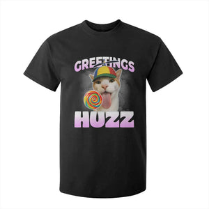 Funny Cat Meme T Shirt For Kid Greetings Huzz TS14 Black Print Your Wear