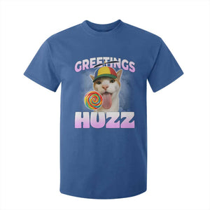 Funny Cat Meme T Shirt For Kid Greetings Huzz TS14 Royal Blue Print Your Wear