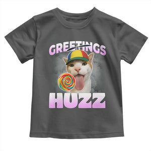 Funny Cat Meme Toddler T Shirt Greetings Huzz TS14 Dark Heather Print Your Wear