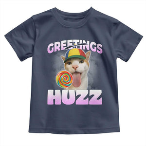 Funny Cat Meme Toddler T Shirt Greetings Huzz TS14 Navy Print Your Wear