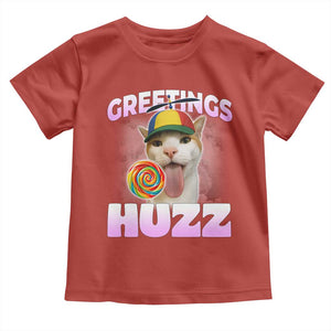 Funny Cat Meme Toddler T Shirt Greetings Huzz TS14 Red Print Your Wear