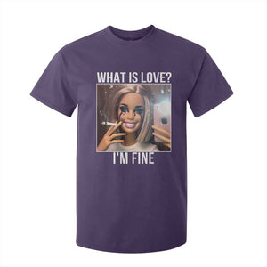Doll Smoking Selfie Meme T Shirt For Kid What Is Love I Am Fine TS14 Purple Print Your Wear
