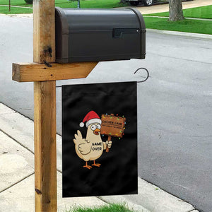 Chicken Game Christmas Garden Flag Funny Do Not Look At The Chicken TS14 Print Your Wear