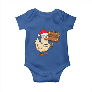 Chicken Game Christmas Baby Onesie Funny Do Not Look At The Chicken TS14 Royal Blue Print Your Wear