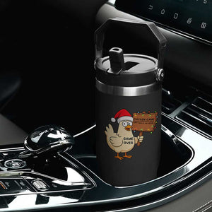 Chicken Game Christmas Flip Straw Tumbler Funny Do Not Look At The Chicken TS14 Print Your Wear
