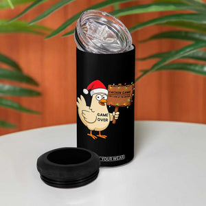 Chicken Game Christmas 4 in 1 Can Cooler Tumbler Funny Do Not Look At The Chicken TS14 Print Your Wear