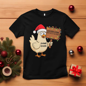 Chicken Game Christmas T Shirt Funny Do Not Look At The Chicken TS14 Black Print Your Wear