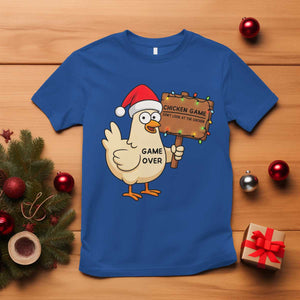 Chicken Game Christmas T Shirt Funny Do Not Look At The Chicken TS14 Royal Blue Print Your Wear