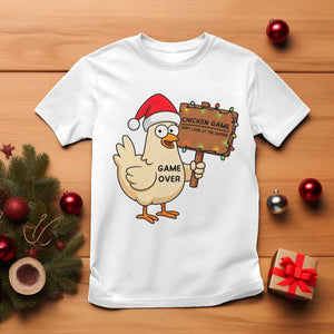 Chicken Game Christmas T Shirt Funny Do Not Look At The Chicken TS14 White Print Your Wear