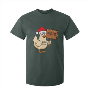 Chicken Game Christmas T Shirt For Kid Funny Do Not Look At The Chicken TS14 Dark Forest Green Print Your Wear