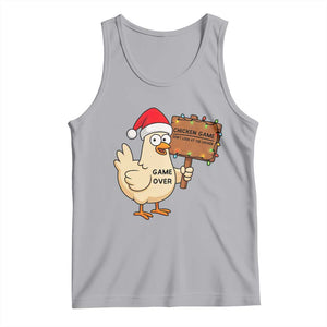 Chicken Game Christmas Tank Top Funny Do Not Look At The Chicken TS14 Athletic Heather Print Your Wear