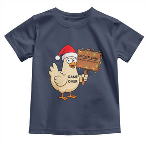 Chicken Game Christmas Toddler T Shirt Funny Do Not Look At The Chicken TS14 Navy Print Your Wear