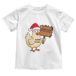 Chicken Game Christmas Toddler T Shirt Funny Do Not Look At The Chicken TS14 White Print Your Wear