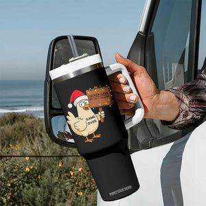 Chicken Game Christmas Tumbler With Handle Funny Do Not Look At The Chicken TS14 Print Your Wear