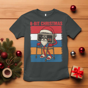 Funny Old Gamer Christmas T Shirt Retro 80s 90s Video Game TS14 Dark Heather Print Your Wear