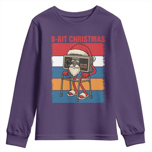 Funny Old Gamer Christmas Youth Sweatshirt Retro 80s 90s Video Game TS14 Purple Print Your Wear
