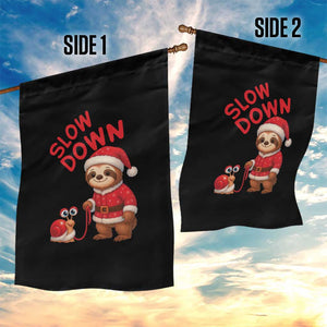 Funny Sloth Snail Christmas Garden Flag Slow Down Xmas TS14 Print Your Wear