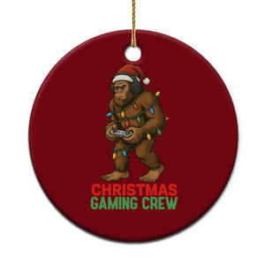 Funny Bigfoot Gamer Christmas Ceramic Ornament TS14 1pc Red Print Your Wear
