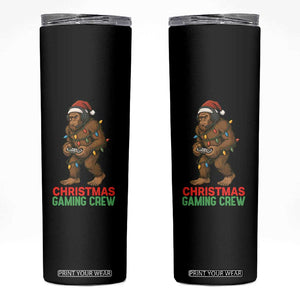 Funny Bigfoot Gamer Christmas Skinny Tumbler TS14 Black Print Your Wear