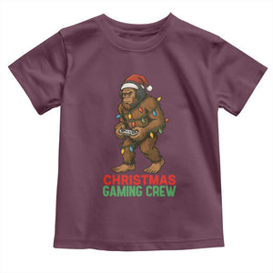 Funny Bigfoot Gamer Christmas Toddler T Shirt TS14 Maroon Print Your Wear