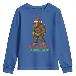 Funny Bigfoot Gamer Christmas Youth Sweatshirt TS14 Royal Blue Print Your Wear