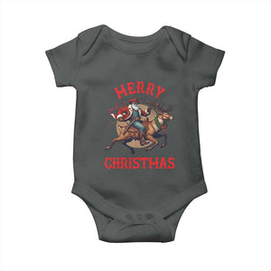 Black Santa Claus Baby Onesie African American Cowboy Christmas - Print Your Wear