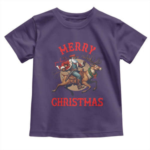 Black Santa Claus Toddler T Shirt African American Cowboy Christmas - Print Your Wear