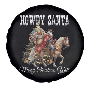Black Santa Christmas Spare Tire Cover African American Western Cowboy - Print Your Wear