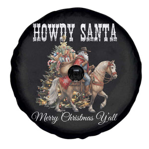 Black Santa Christmas Spare Tire Cover African American Western Cowboy - Print Your Wear