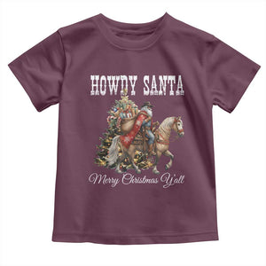 Black Santa Christmas Toddler T Shirt African American Western Cowboy - Print Your Wear