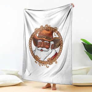 Black Santa Christmas Throw Blanket Big Nick Energy TS14 Print Your Wear